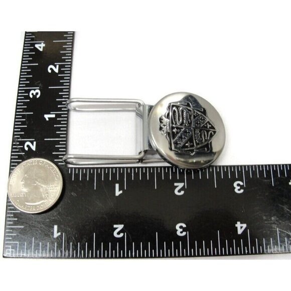 Vintage Silver Tone Crest Money Clip Men Wallet ID Credit Card Holder - Picture 7 of 13